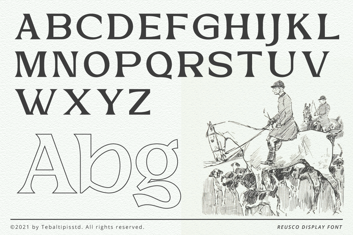 Reusco - Display Typeface, a Serif Font by tebaltipislab (Photo 4 of 15)