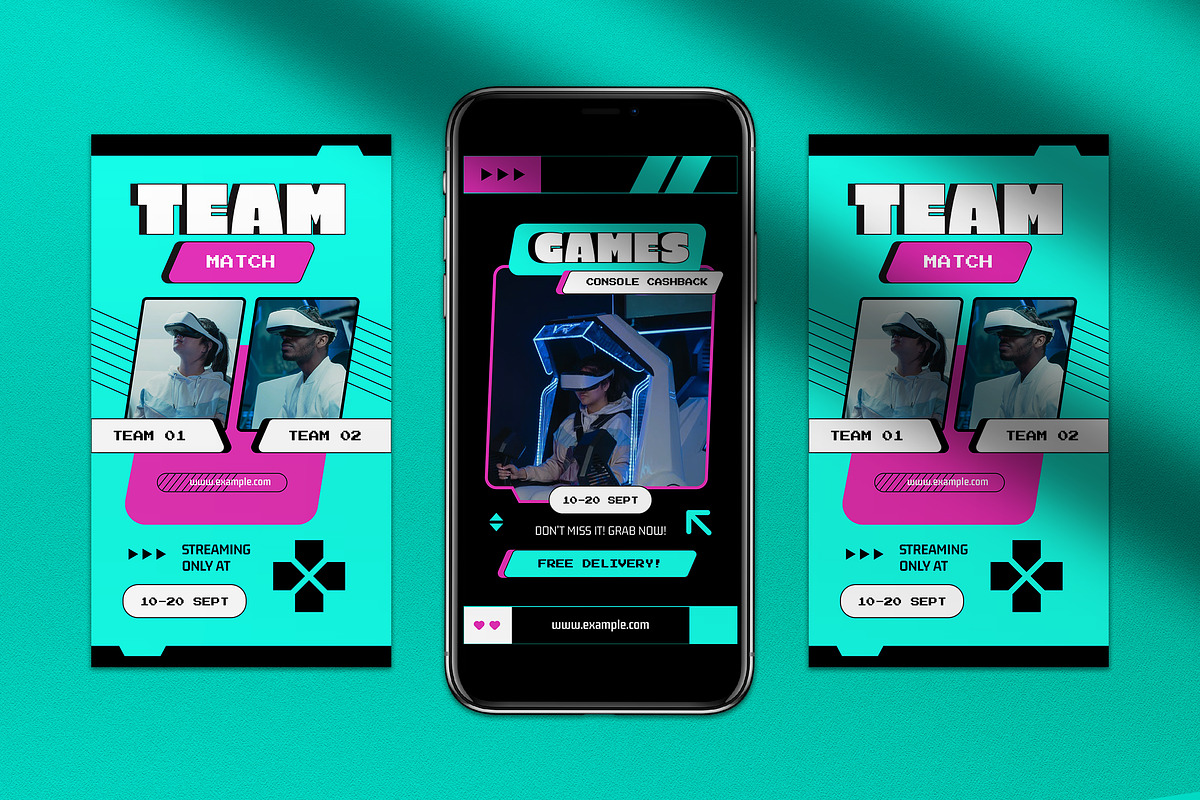 Video Games Instagram Pack, a Social Media Template by graphicook (Photo 5 of 5)
