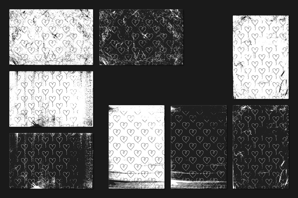 Hearts - 80 Grunge Patterns, a Pattern Graphic by Tustan (Photo 11 of 12)