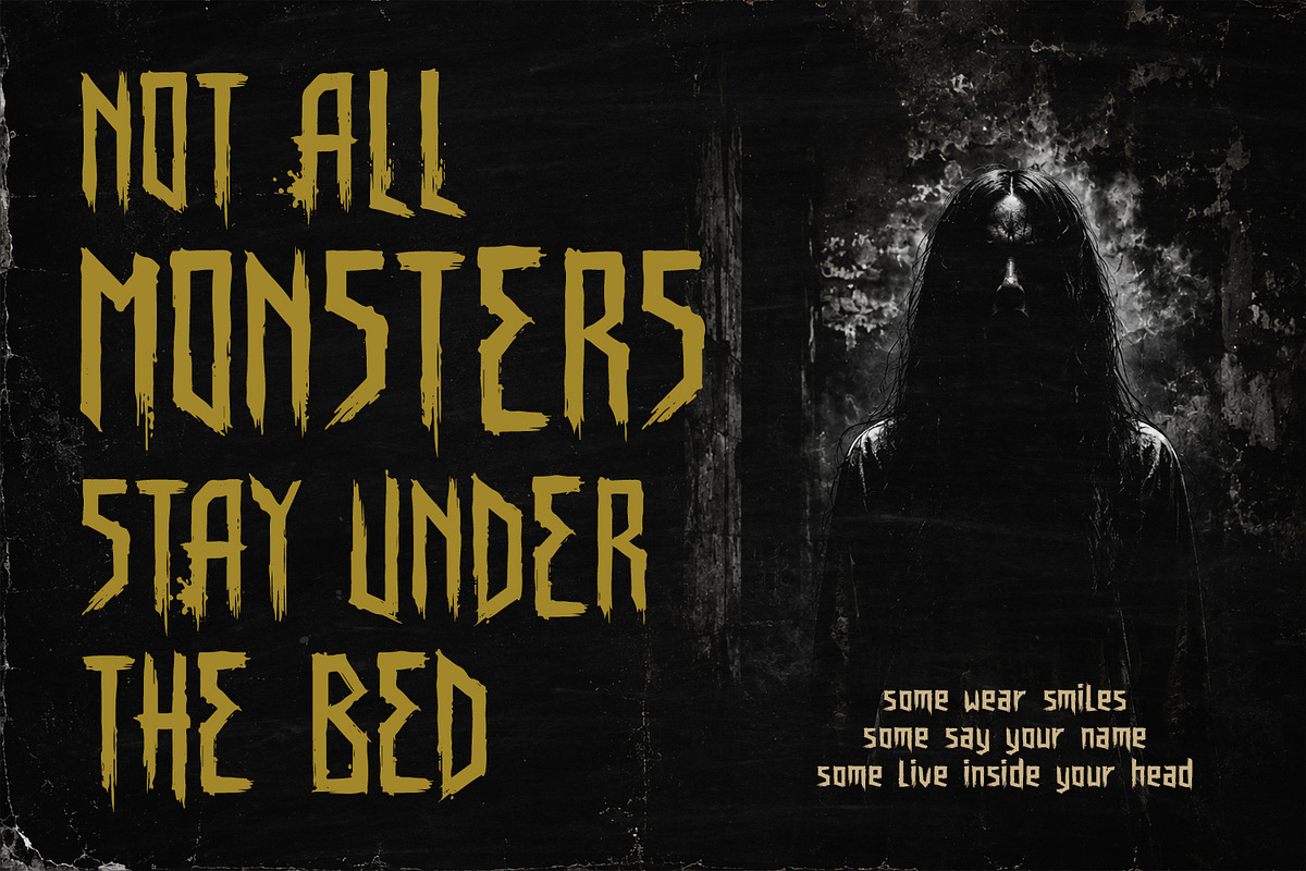 Blacked Soubery Horror Font Spooky, a Handwritten Font by Maulana Creative (Photo 3 of 7)