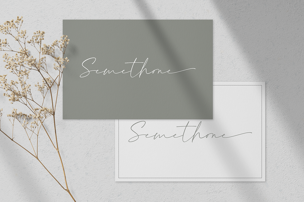 Semethone - Modern Calligraphy Font, a Script Font by Pen Culture (Photo 3 of 9)