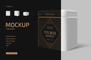 Tin Box Mockup Set