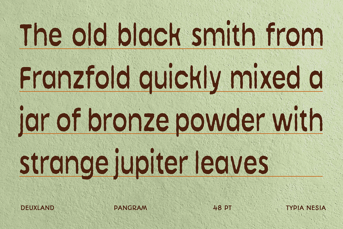 Deuxland - Vintage Handdrawn Font, a Handwritten Font by Typia Nesia (Photo 9 of 9)