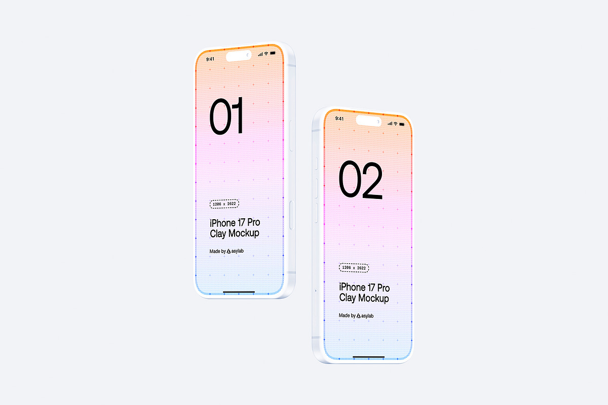 iPhone 17 Pro Clay - 24 Mockups, an iPhone Mockup by Asylab (Photo 53 of 61)