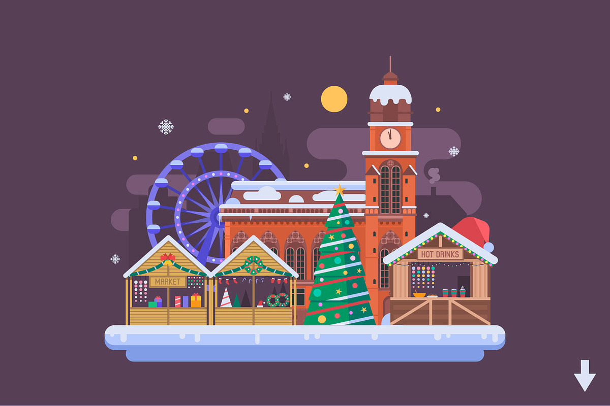 Winter Backgrounds and Landscapes, a Decorative Illustration by Alex Krugli (Photo 11 of 11)