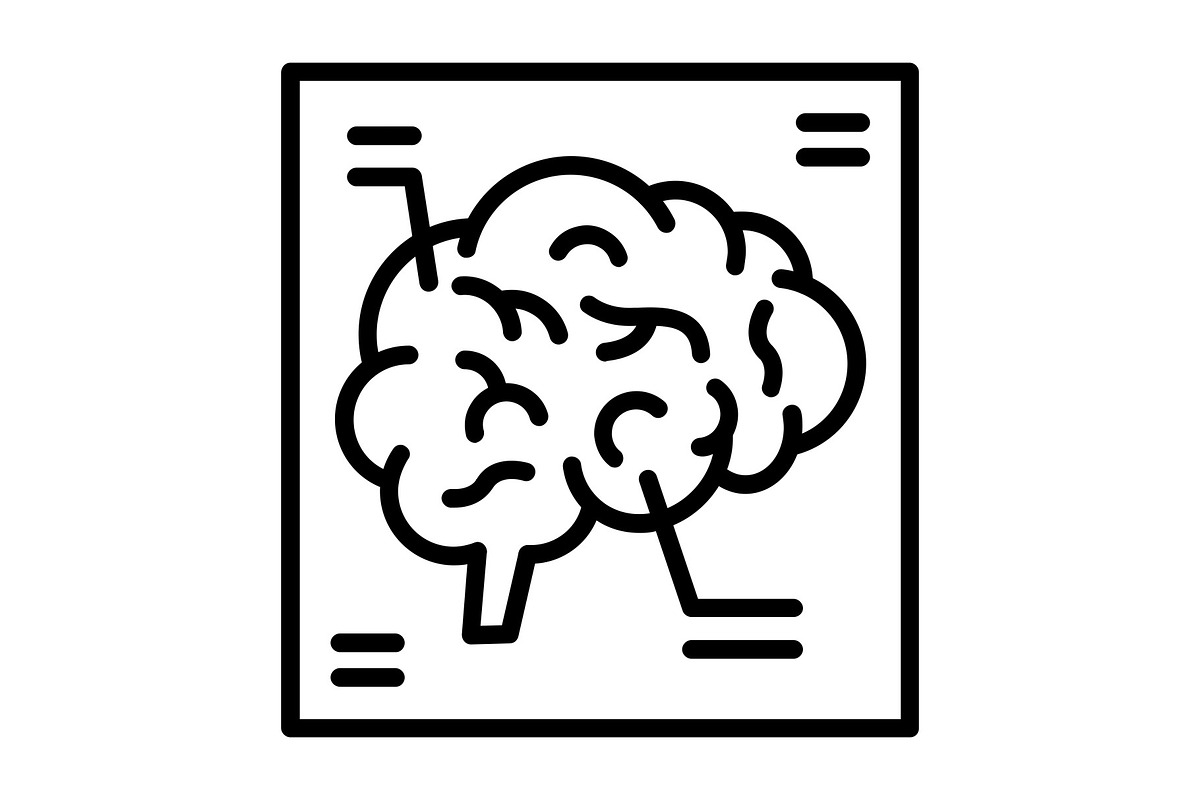 Brain X Ray Line Icon, an Icon by Pexelpy (Photo 1 of 2)