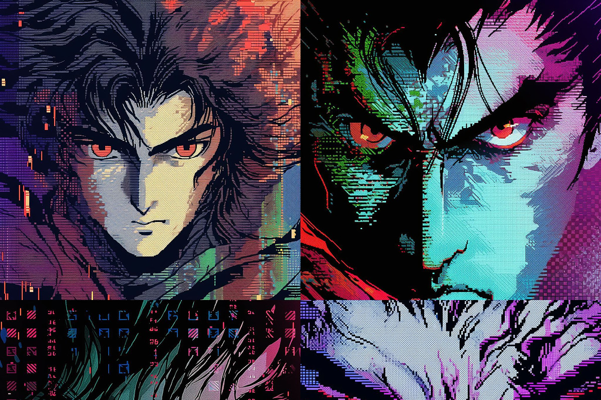451 Midjourney Retro Anime Prompts, a Person Illustration by Sevenstyles