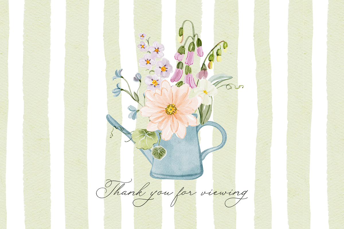 Wildflower Garden Watercolor Set, a Decorative Illustration by Karma (Photo 15 of 15)