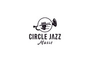 Black Trumpets for Jazz Music Logo, a Branding & Logo Template by Glowin_studio (Thumbnail 1 of 2)