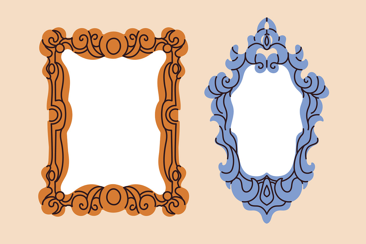 Vintage picture frames, borders set, an Object Illustration by Good Studio (Photo 15 of 16)