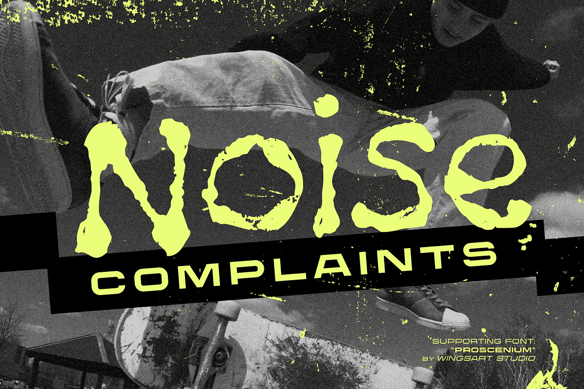 No Bones - A Textured Grunge Font, a Handwritten Font by Wingsart Studio (Photo 5 of 12)