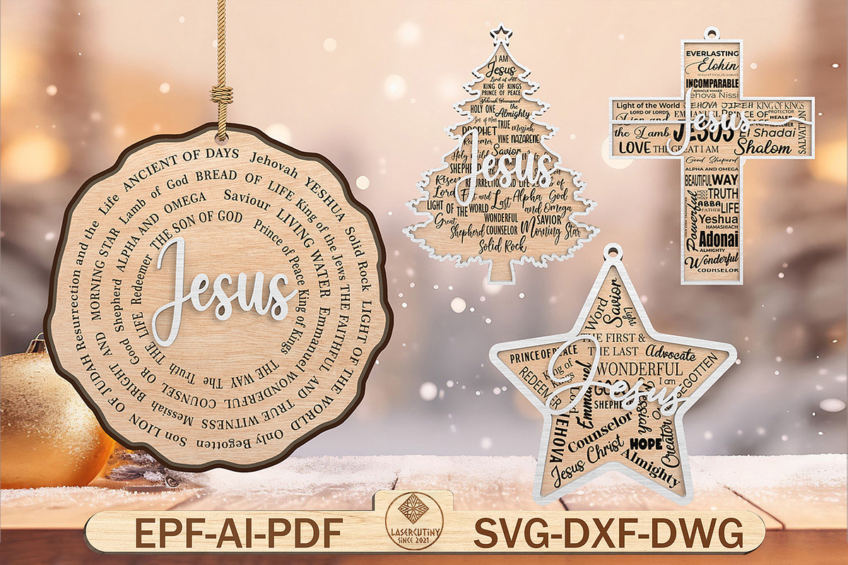 Merry Christmas Jesus Christ Svg, a Pattern Graphic by Lasercutiny (Photo 1 of 2)