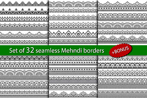 -30% OFF Set Of 32 Seamless Borders