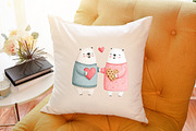 Valentine Animals Watercolor Clipart, an Illustration by Sublimation Artist (Thumbnail 6 of 6)