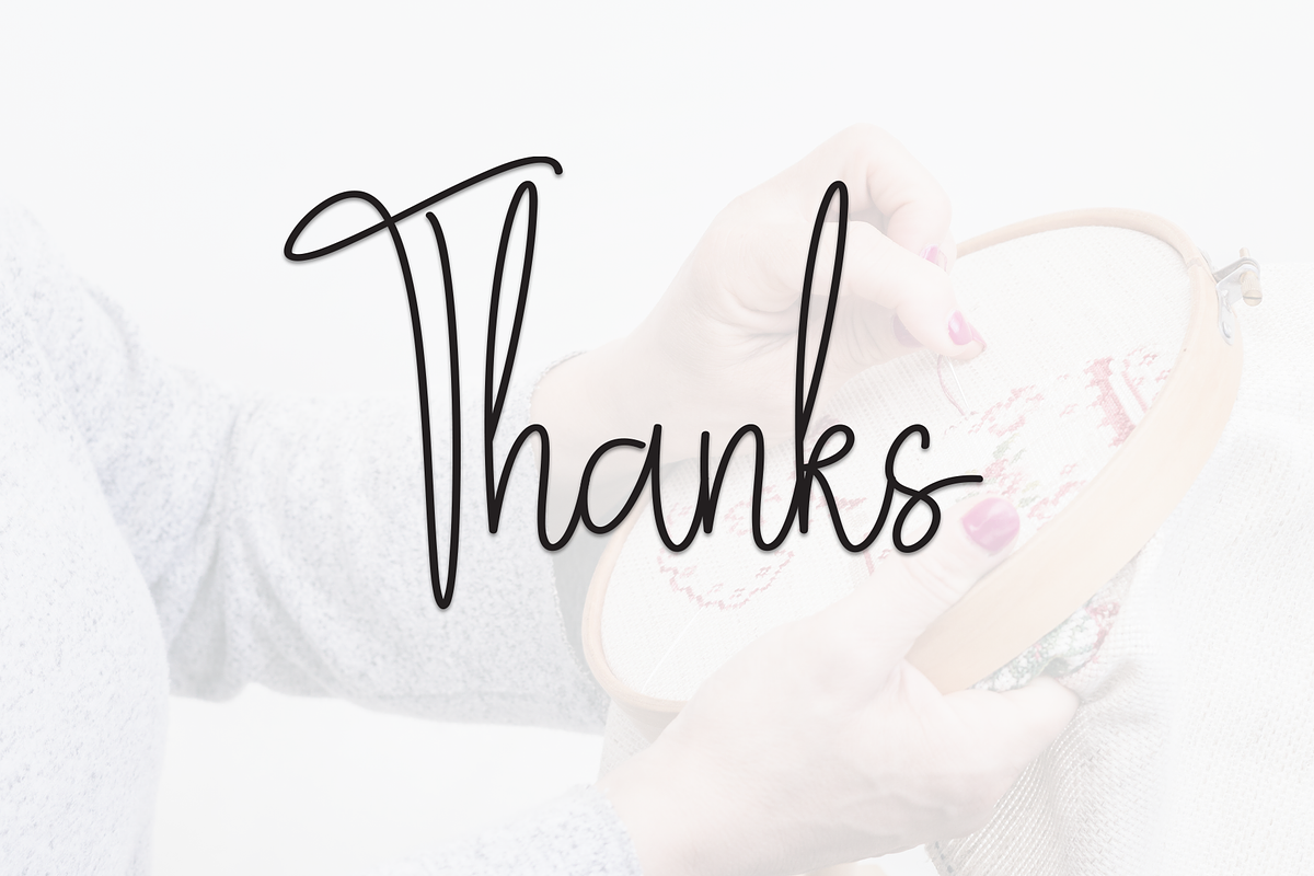 Embroidery Signature | Script Font, a Handwritten Font by Scratchones (Photo 9 of 9)
