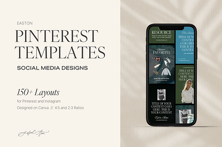 Pinterest Templates: Easton, a Social Media Template by Sarah Ann Design