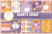 Groovy Ghost set, a Pattern Graphic by Poppymoondesign (Thumbnail 3 of 7)