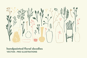 zen floral doodles, a Decorative Illustration by dxxb studio