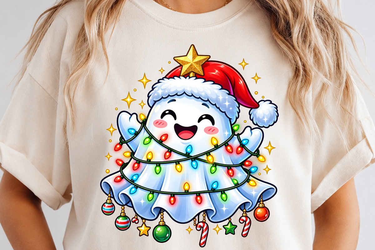 Cute Christmas Ghost PNG Design, an Object Graphic by Zahyl Studio (Photo 2 of 7)