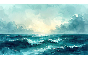 Ocean waves under soft sunrise, a Nature Photo by Igor Tichonow