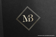MB serif modern logo design, a Branding & Logo Template by MuzaInspires (Thumbnail 3 of 3)