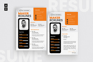 Professional CV Resume, a Resume Template by dokudokunomi