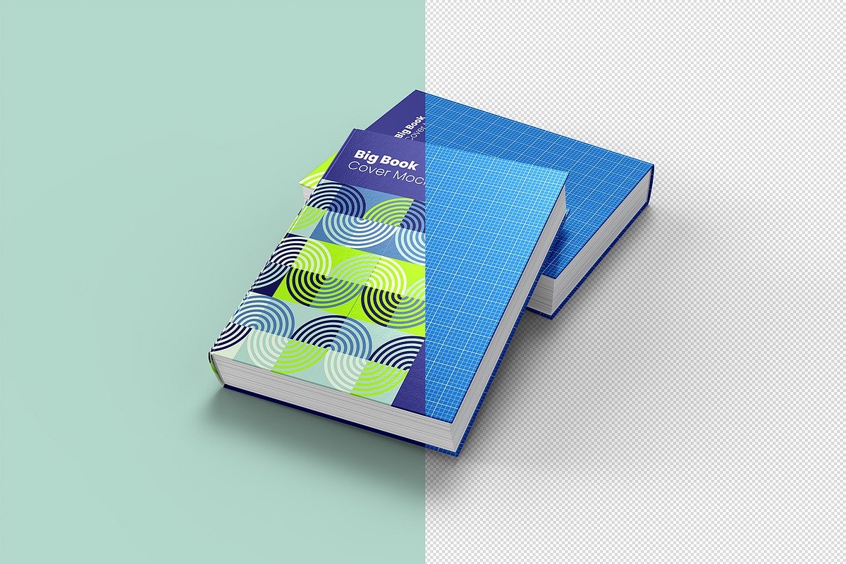 Big Book Cover Mockup - 11 Views, a Books & Magazine Mockup by Illusiongraphic (Photo 14 of 26)
