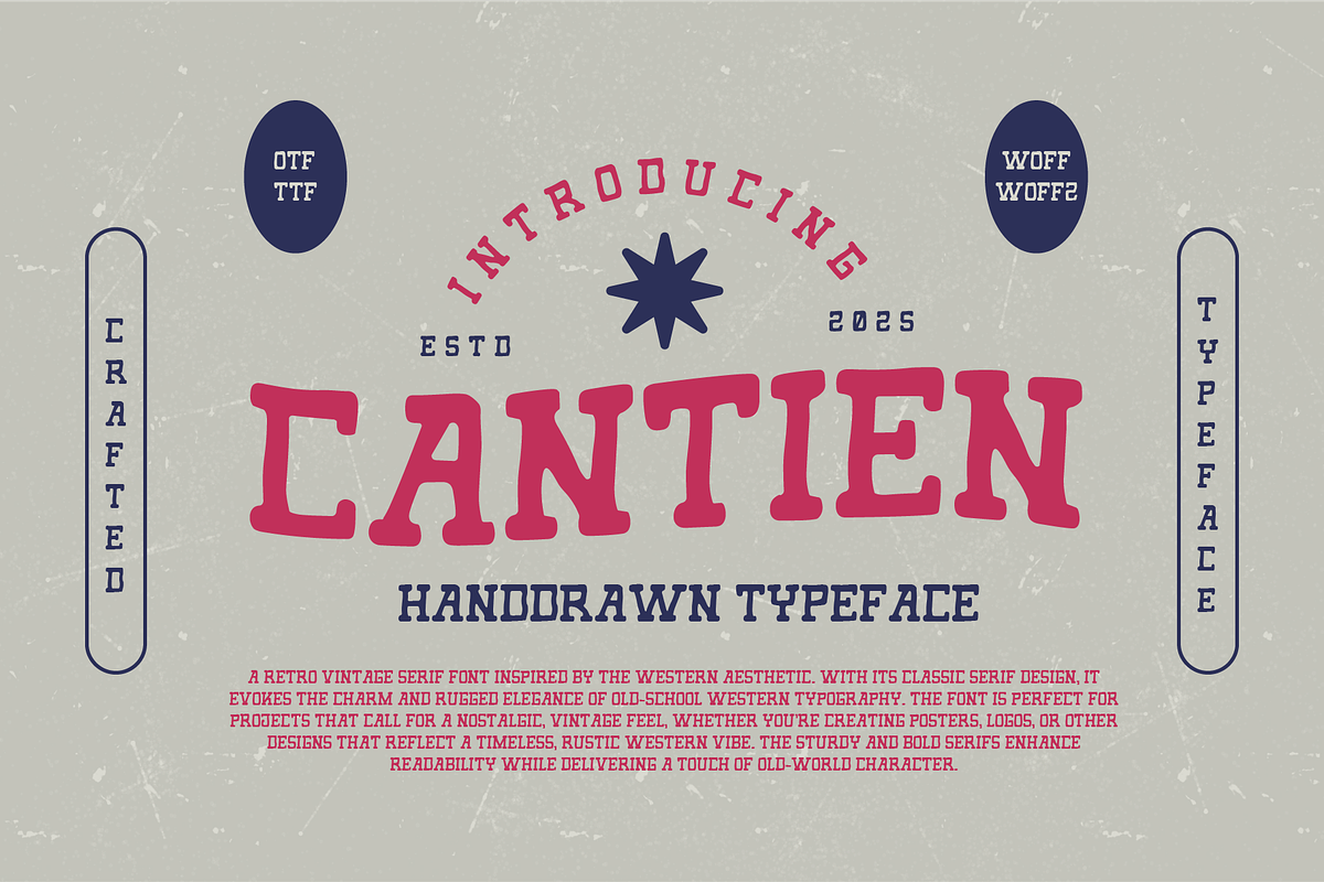 CANTIEN - Handdrawn Font, a Font by Rightwheels (Photo 1 of 9)