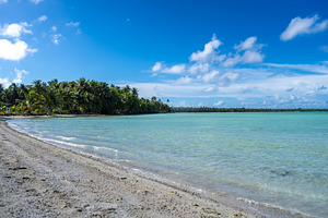 Idyllic white sand beach on Motu Tuanai in Maupiti, French Polyn, a Nature Photo by GoodGoods