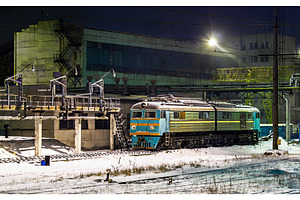 Soviet-Era Locomotive at Lviv, a Transportation Photo by Leonid Andronov