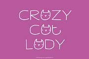 Crazy Cat Lady Font, a Sans Serif Font by Fun Font Shop (Thumbnail 1 of 2)