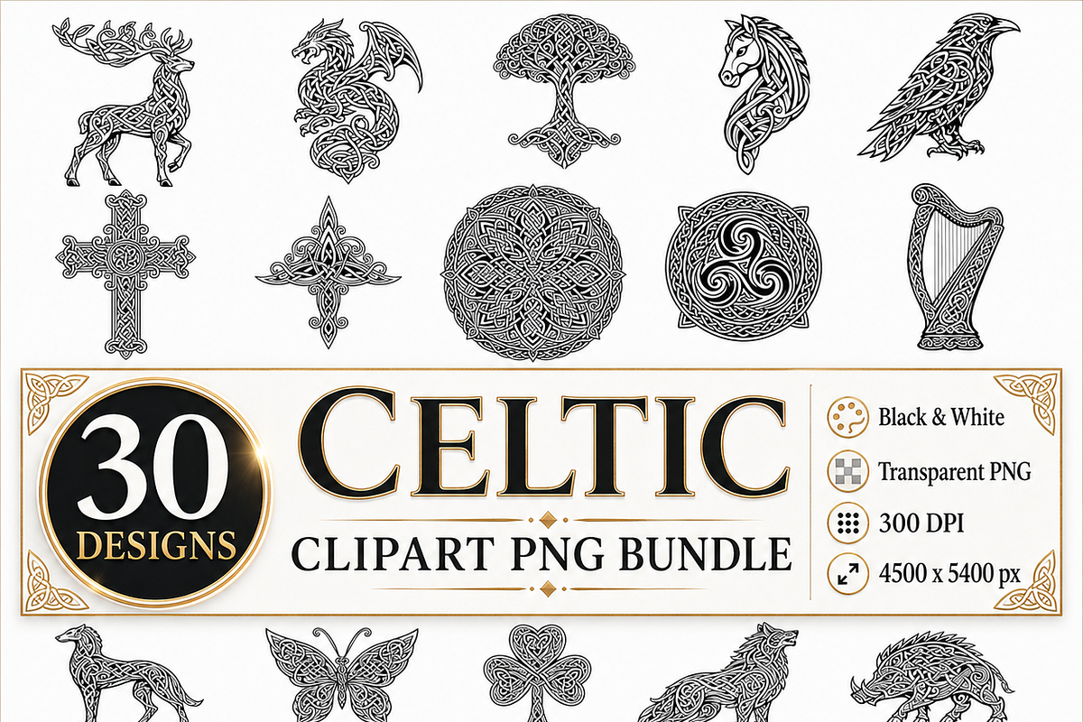 Celtic Black and white designs, a Decorative Illustration by HeavensStar (Photo 1 of 8)