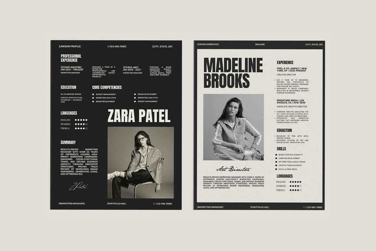 10 Resume bundle Canva Template, a Presentation Template by Amaré Creative (Photo 4 of 9)