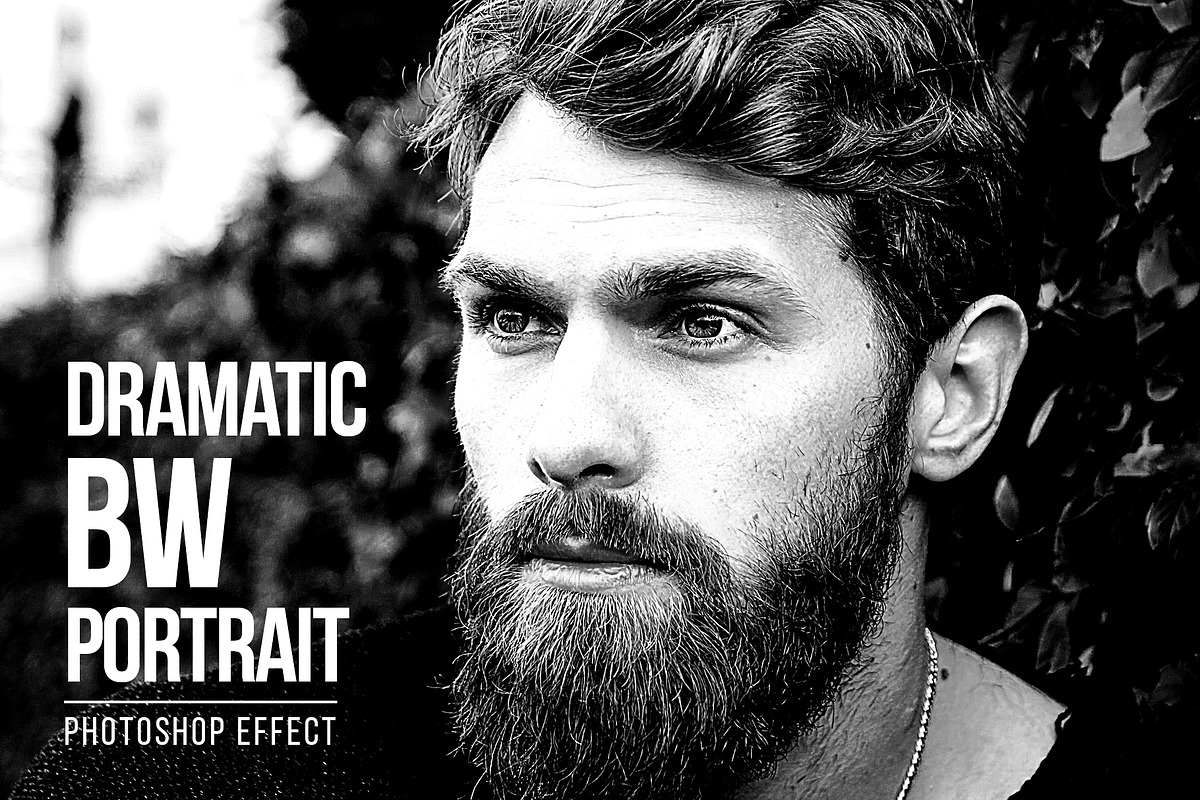 Dramatic BW Portrait PSD Effect, a Templates & Theme by velvetmade.designs (Photo 1 of 10)