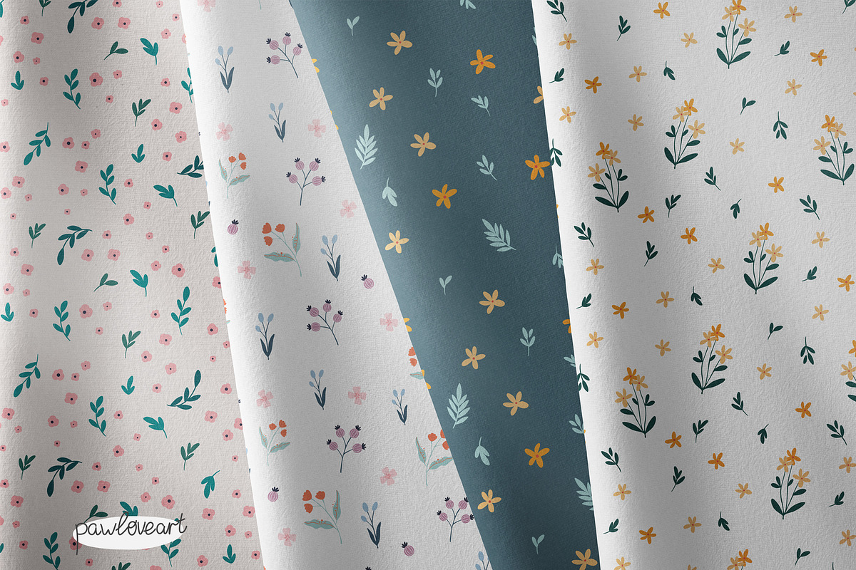 Spring Flowers Collection - Patterns, a Pattern Graphic by PawLoveArt (Photo 3 of 11)