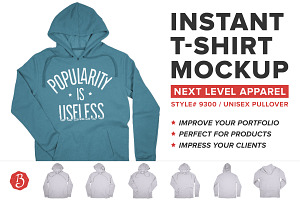 Next Level 9300 Hoodie Mockups