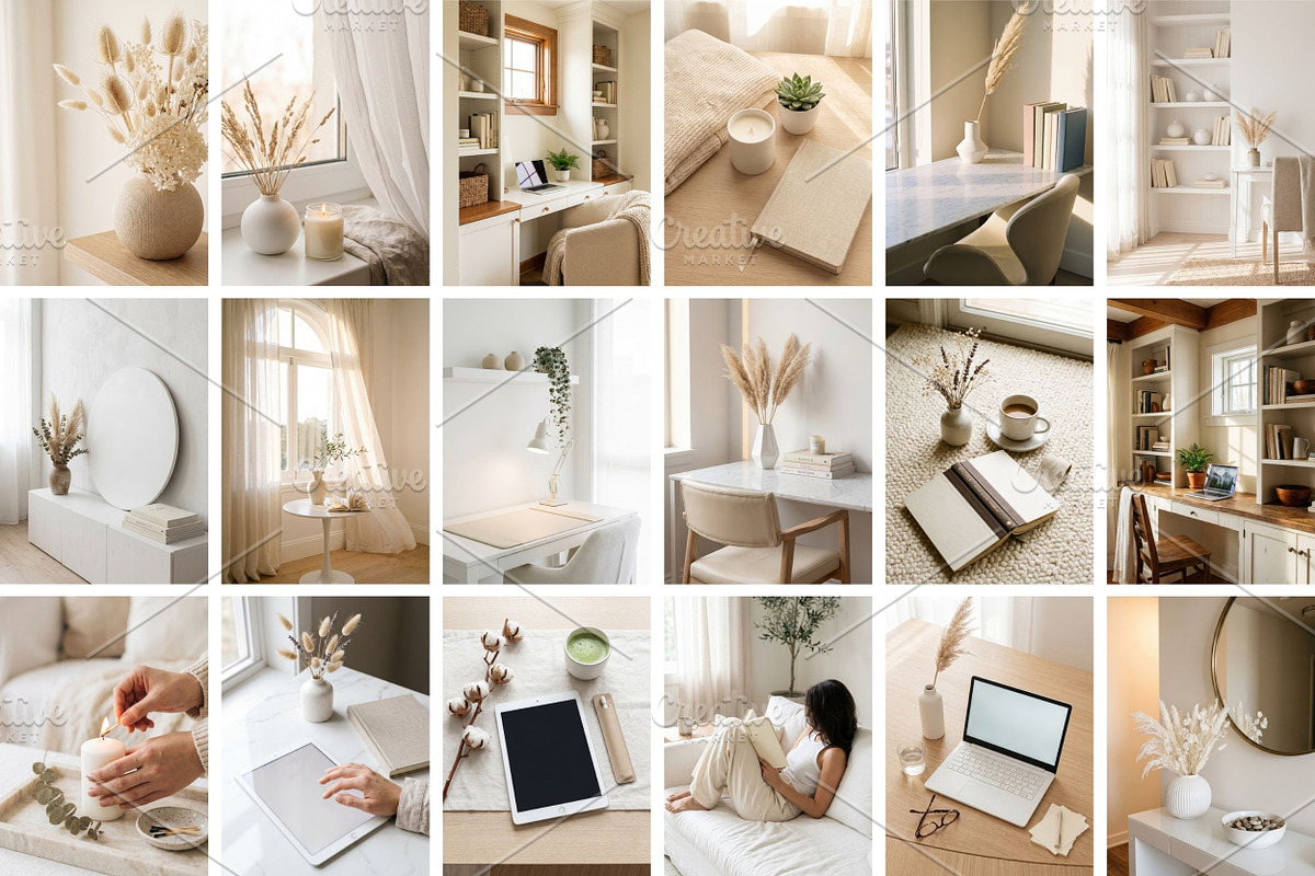 60 White Home Office Stock Photos, a Holiday Photo by Selenique Studio (Photo 8 of 9)