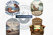Summer Lakeside Leisure Clipart Set, a Seasonal Illustration by ThatsDesignArt (Thumbnail 5 of 10)