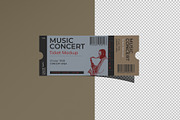 Ticket Mockup, an Advertising Mockup by Tahtagraphic (Thumbnail 5 of 6)