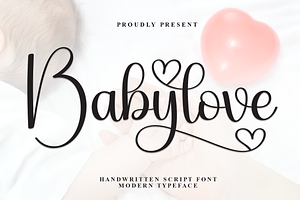 Babylove | Script Font, a Sans Serif Font by Scratchones