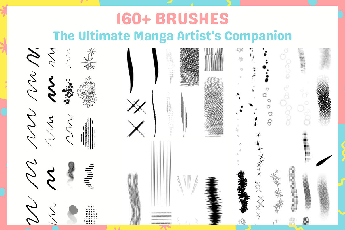 Procreate Manga Master Brushes, a Brush Add-On by Cozy Brushery