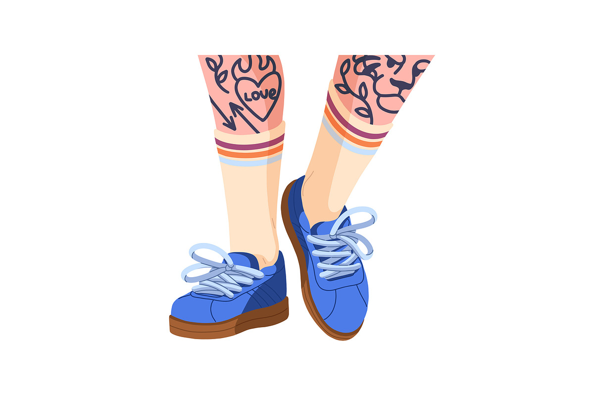 Women's legs in shoes set, a Person Illustration by PaperTrident (Photo 5 of 12)