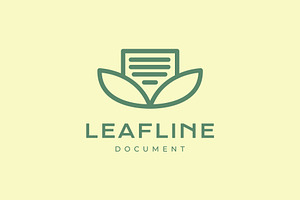 nature leaves document icon, a Branding & Logo Template by devastd