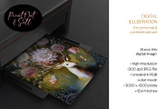 Rococo Flowers & Animals Postcards, an Animal Illustration by The Dutch Lady Designs (Thumbnail 2 of 7)