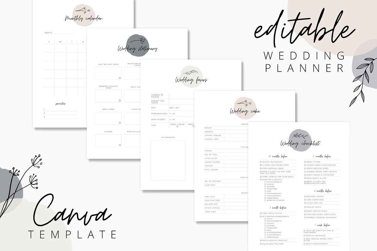 Wedding Template Bundle | Canva, a Templates & Theme by DesignStudioTeti (Photo 1 of 10)