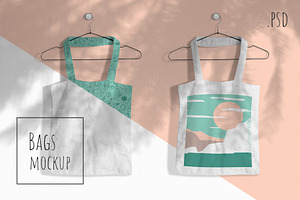 Cotton bags mockup