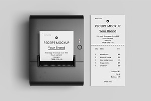 Receipt Mockup, an Advertising Mockup by Farabion Studio