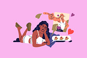 Love search, online dating app set, a Person Illustration by PaperTrident (Thumbnail 3 of 7)