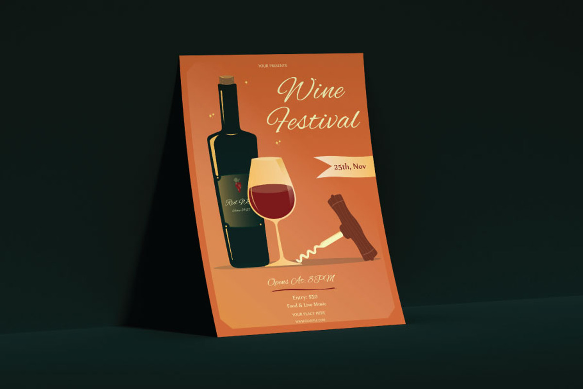 Wine Festival Flyer, a Flyer Template by FaraHelal (Photo 2 of 3)