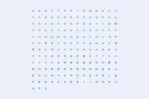set of simple vector office icons